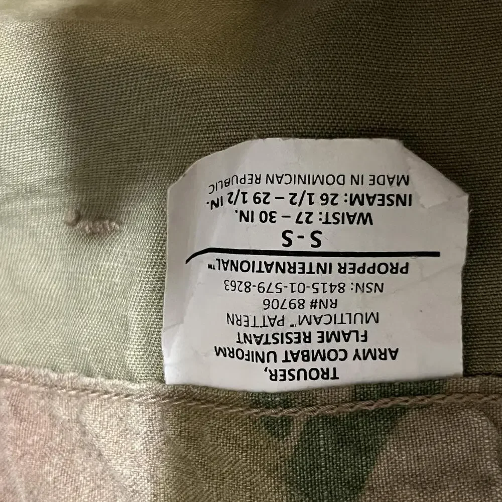 Propper Army Combat Uniform Multicam FR Ripstop Cargo Pants Men Camo Small Short